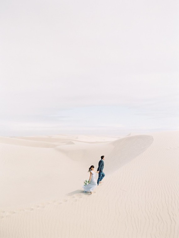 Pastel sand dune engagement photos