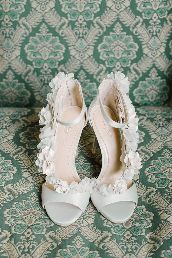 ruffled bridal shoes