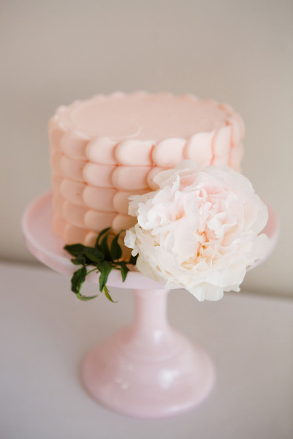blush birthday cake