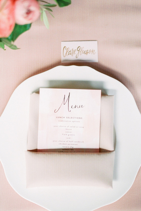 pink place setting
