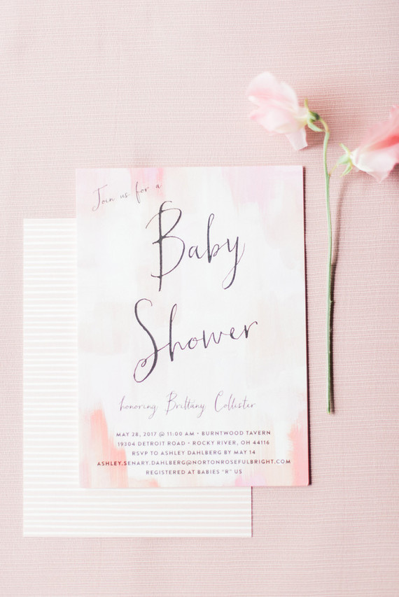 pink baby shower invites