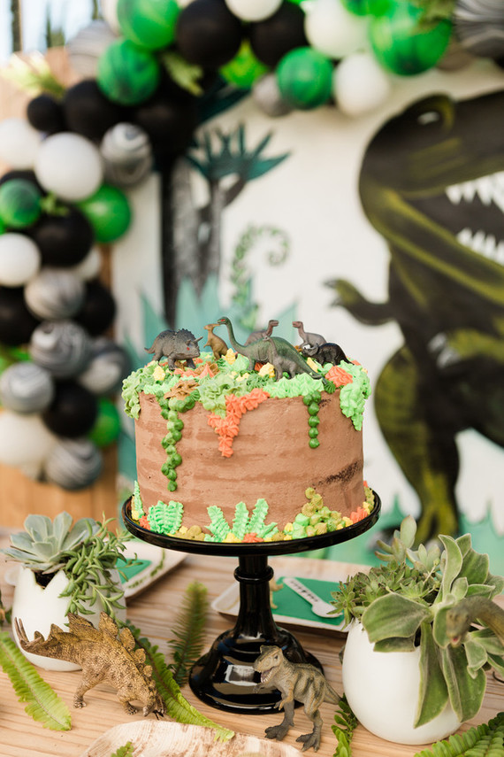 succulent dinosaur cake