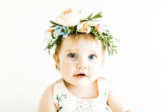 Edible flower 1st birthday party Inspiration