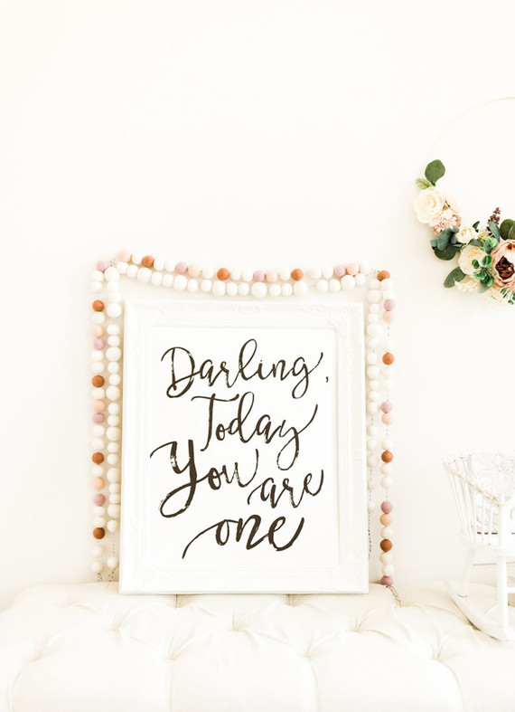 Edible flower 1st birthday party Inspiration