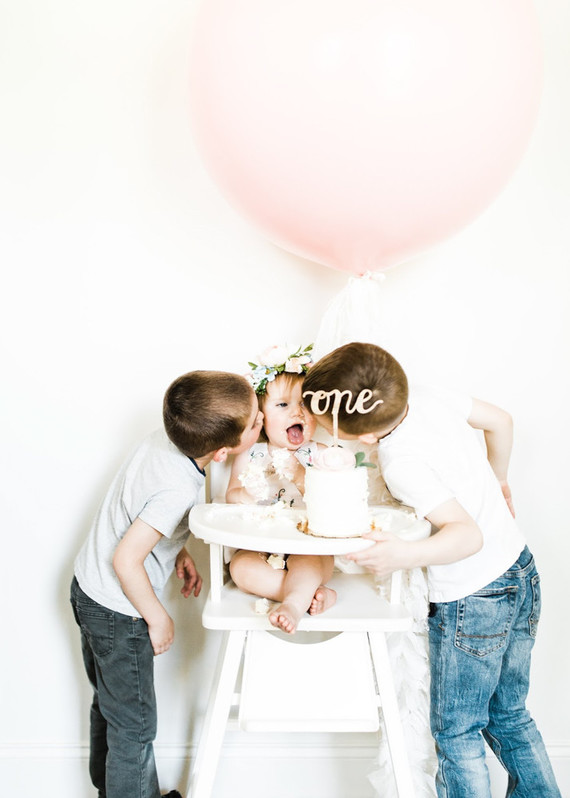 Edible flower 1st birthday party Inspiration