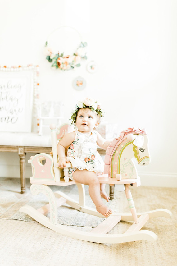 Edible flower 1st birthday party Inspiration