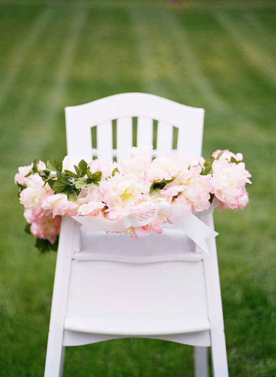 floral decorated high chair
