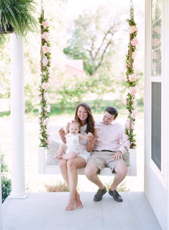 floral porch swing