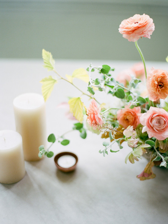 Elegant peach floral arrangement
