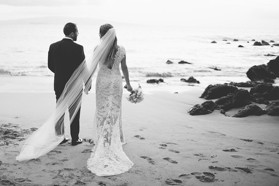 desert meet beach maui wedding