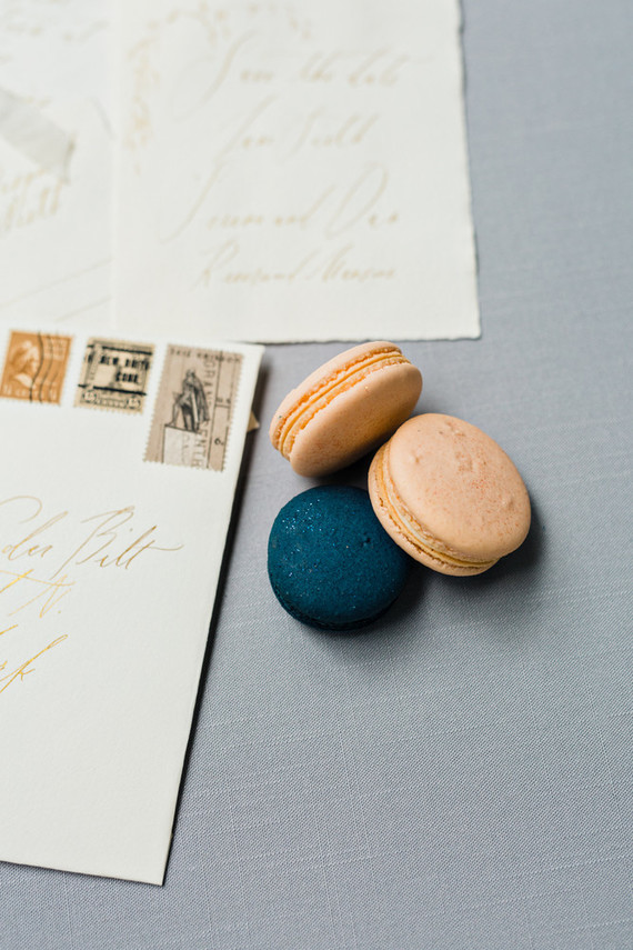 Elegant gold and white custom wedding invitations