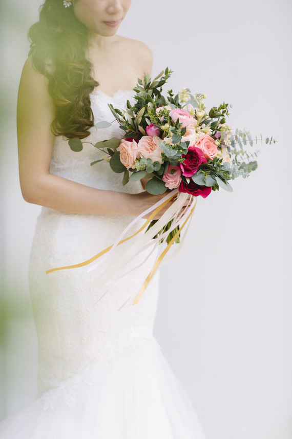 pink watercolor-inspired beach wedding in Phuket, Thailand