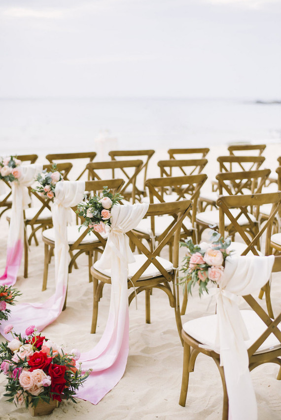 dip-dyed wedding ceremony details