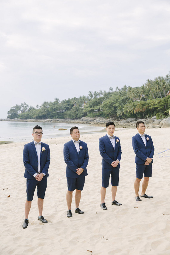 groomsmen in shorts