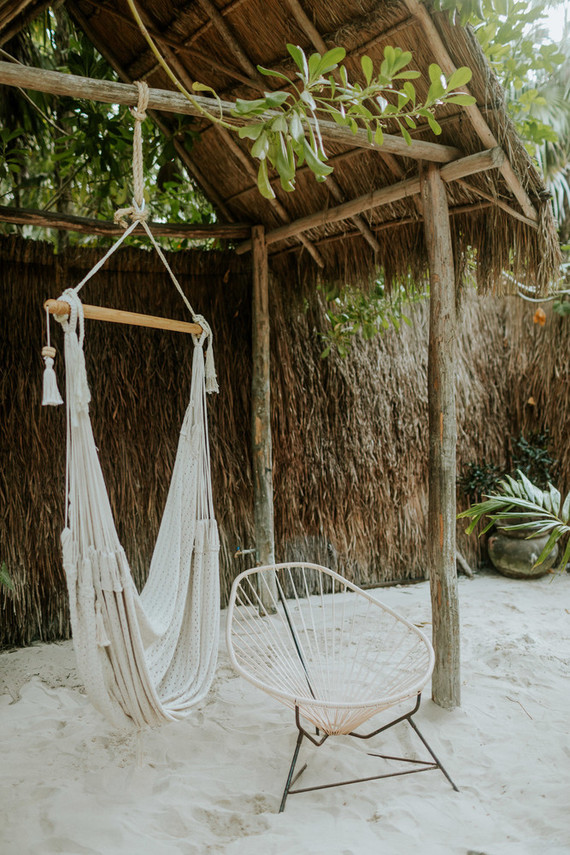 rustic tropical all white wedding in Tulum