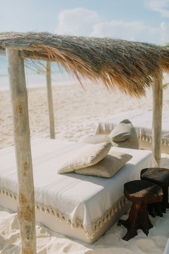rustic tropical all white wedding in Tulum