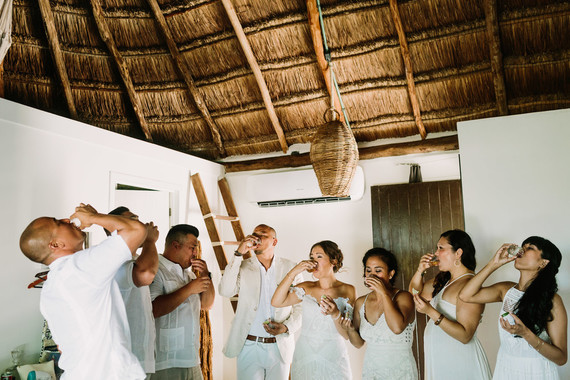 rustic tropical all white wedding in Tulum