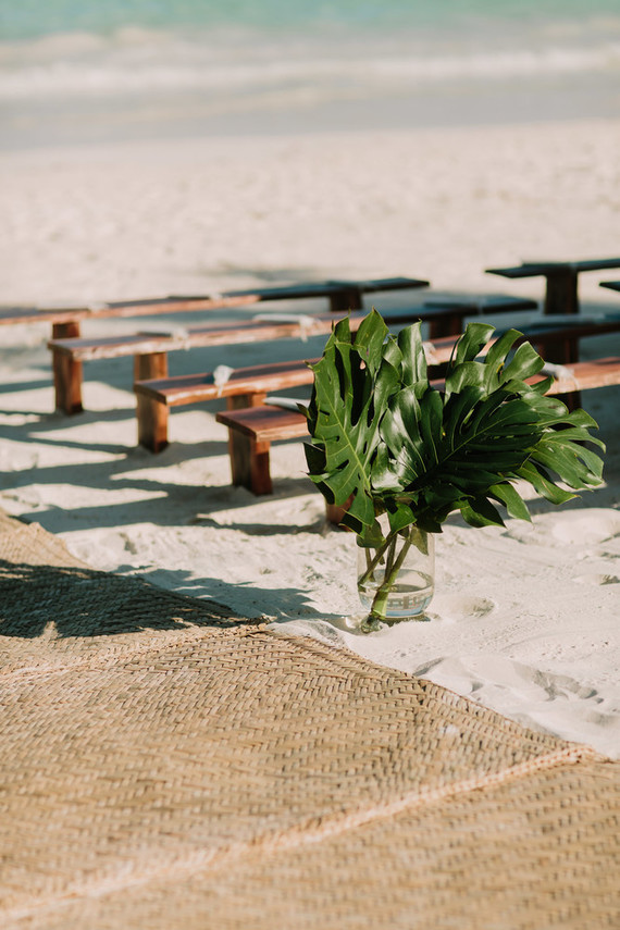 rustic tropical all white wedding in Tulum