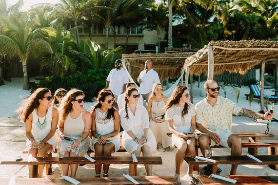 rustic tropical all white wedding in Tulum