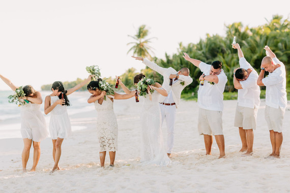 rustic tropical all white wedding in Tulum