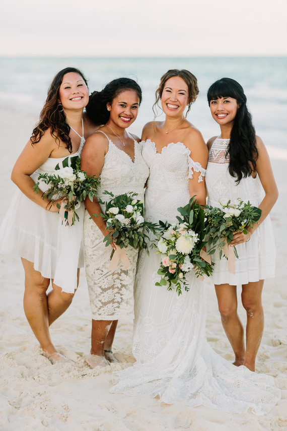 rustic tropical all white wedding in Tulum