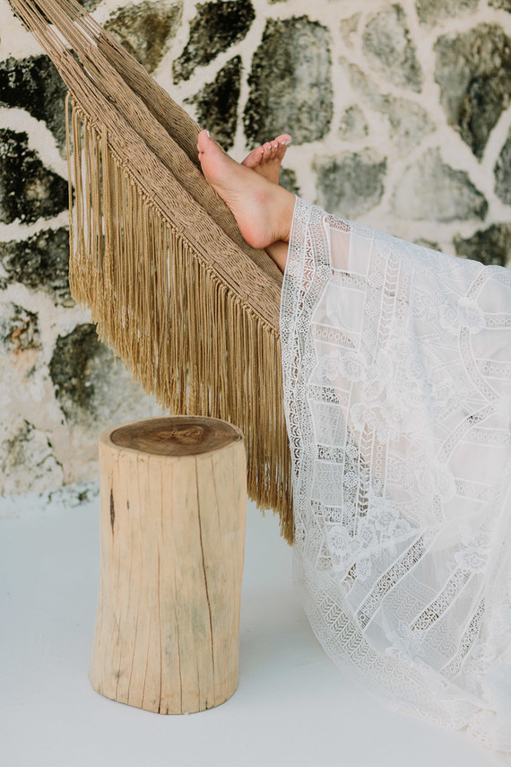 rustic tropical all white wedding in Tulum