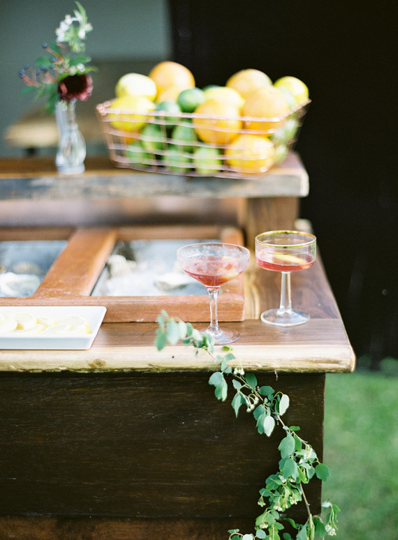 rustic wedding bar