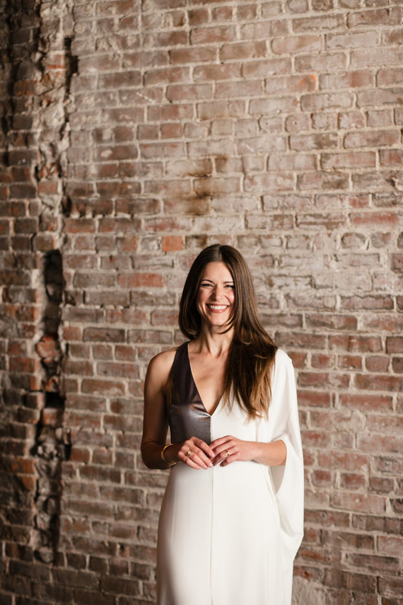 Modern alternative wedding gown