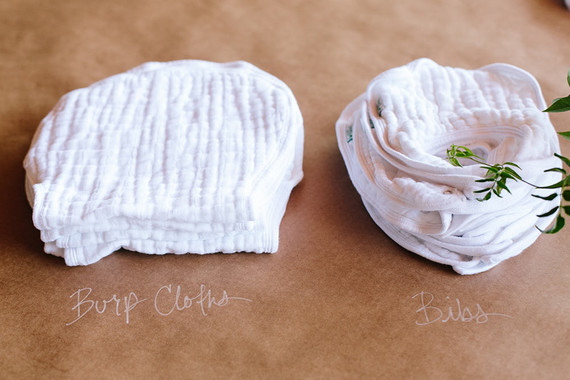 DIY baby shower stamping station