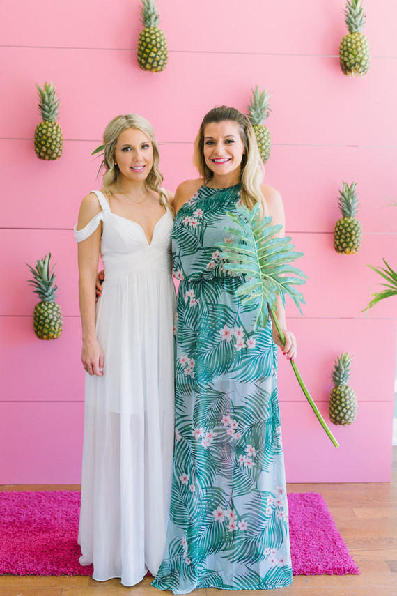 Pineapple backdrop for bridal shower