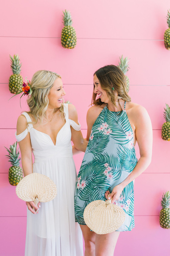 Tropical bridal shower dresses
