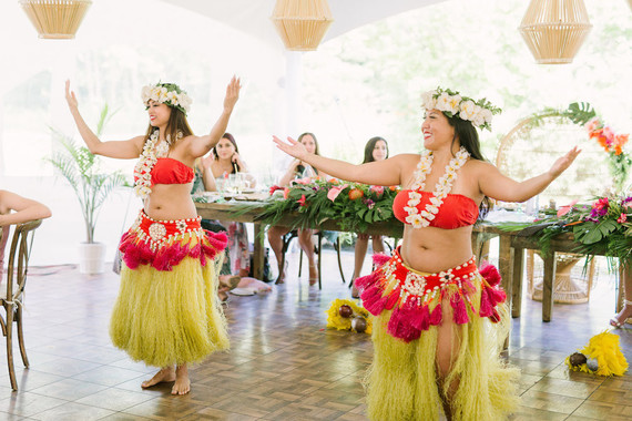 Hula dancers for bridal shower