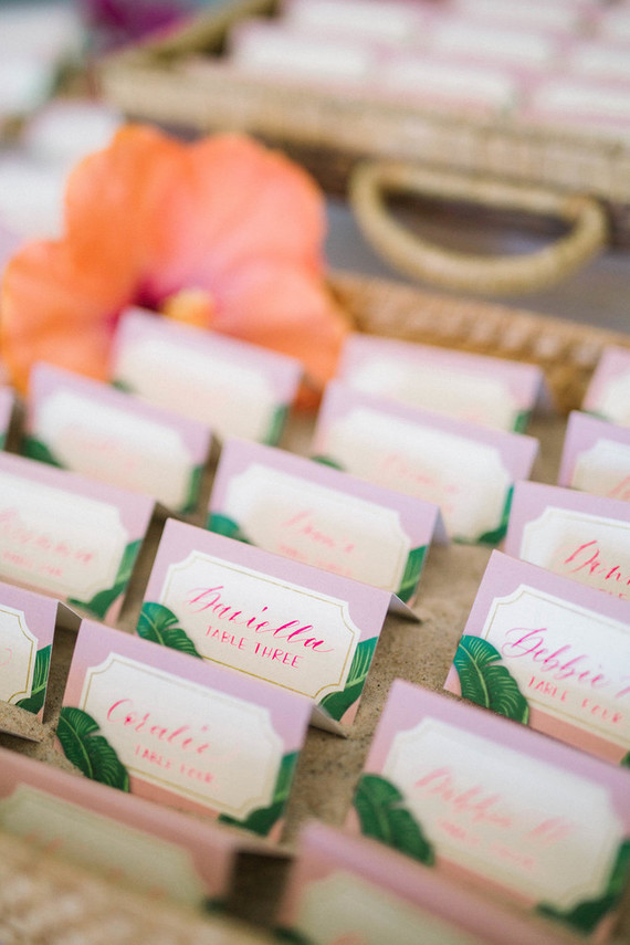 Bridal shower escort cards