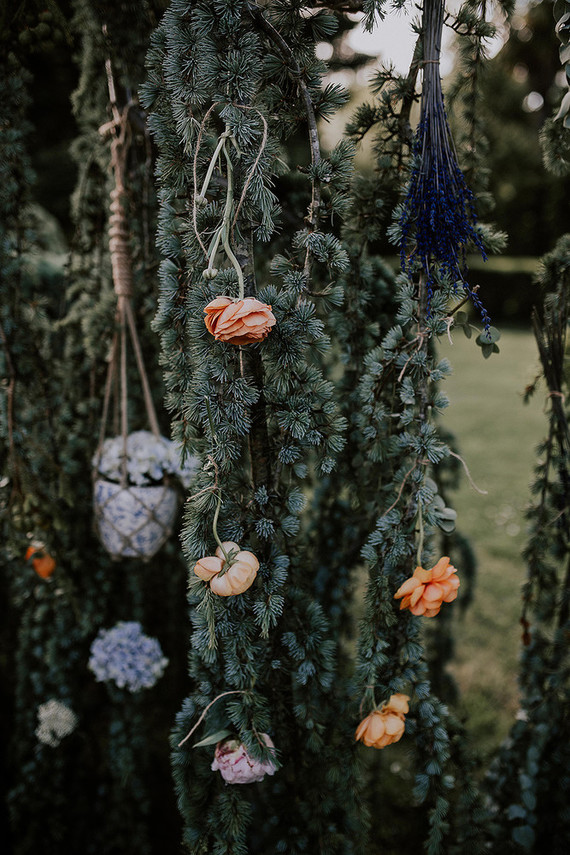floral installation for wedding