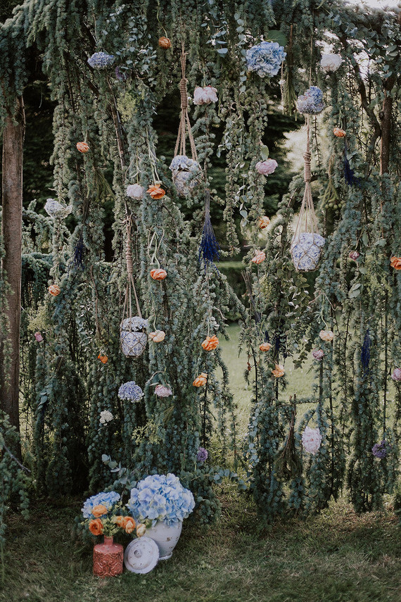 floral installation for wedding