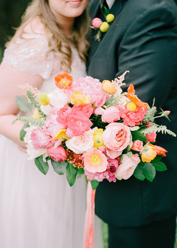 colorful wedding bouquet