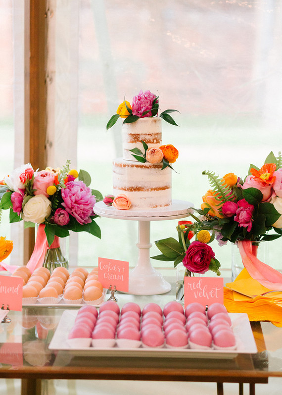colorful wedding desserts