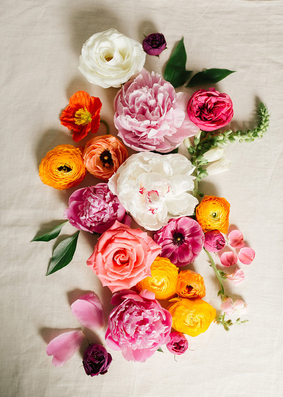 colorful wedding flowers