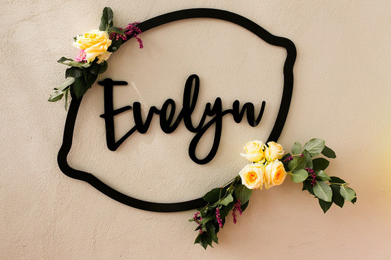 Modern whimsical lemonade stand 3rd birthday