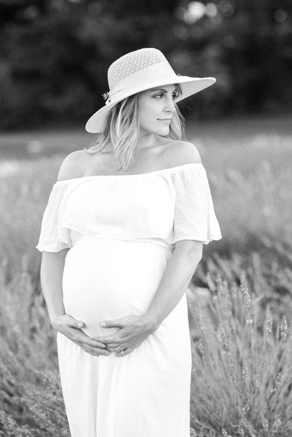 Lavender field maternity photos