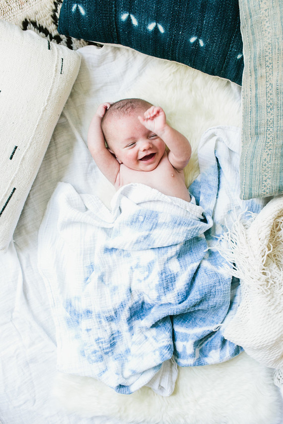 shibori swaddle