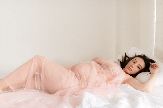 Mod boudoir maternity photos