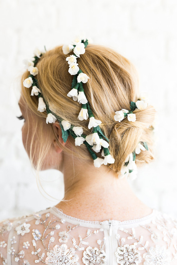 DIY paper flower headpiece from House That Lars Built