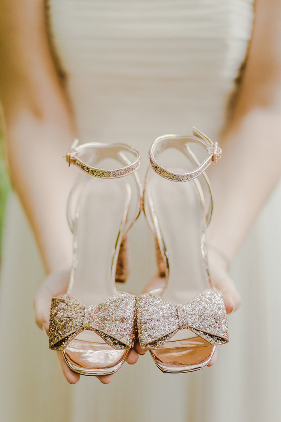 rose gold wedding shoes