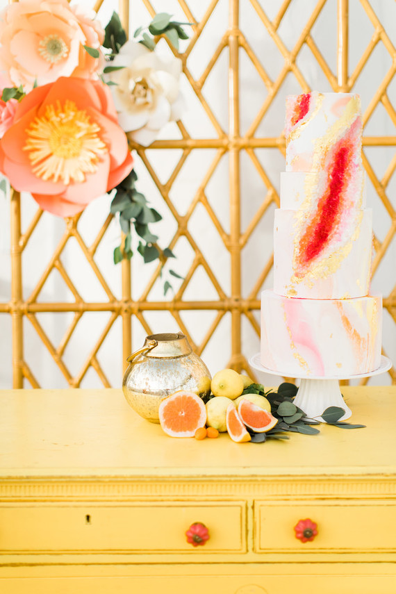 Geode wedding cake