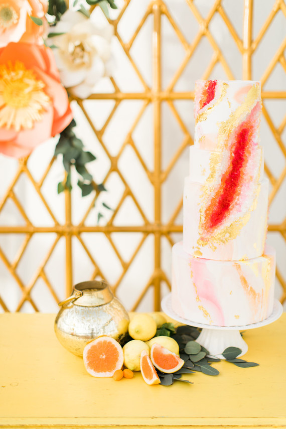 Geode wedding cake