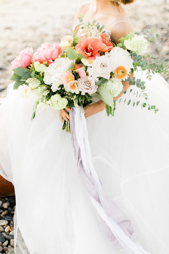 Seaside wedding portraits