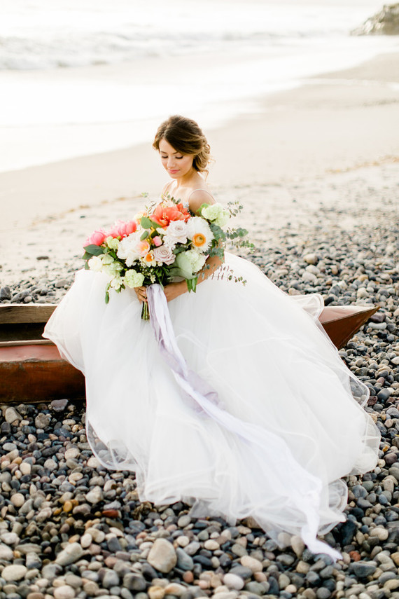 Seaside wedding portraits