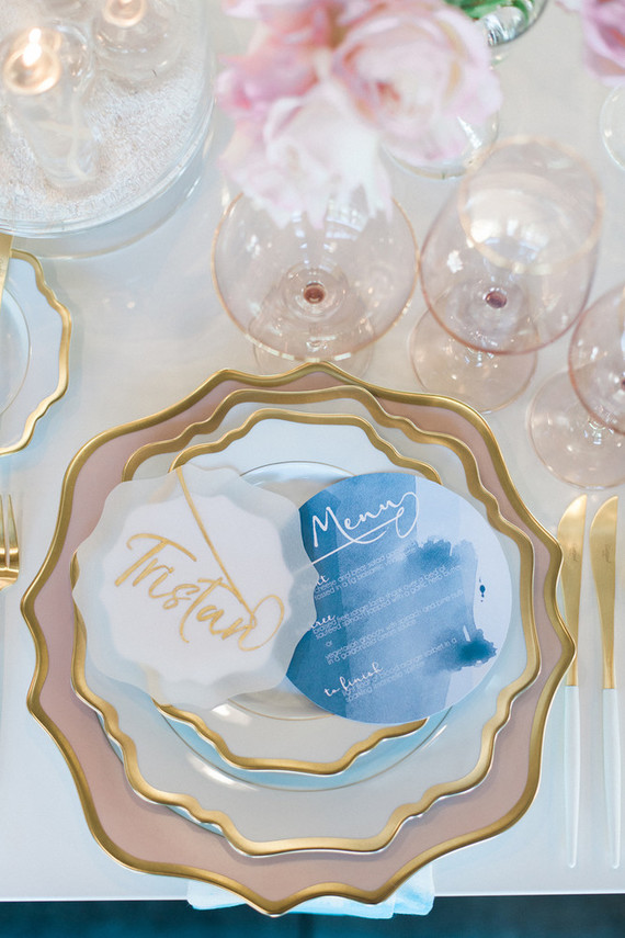 Pink and blue oceanic wedding ideas