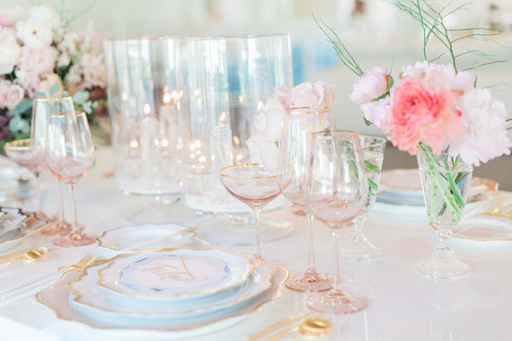 Pink and blue oceanic wedding ideas